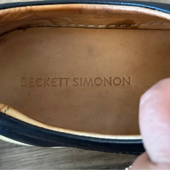 Beckett Simonon black leather sneakers size 44 US 10 - Picture 12 of 14